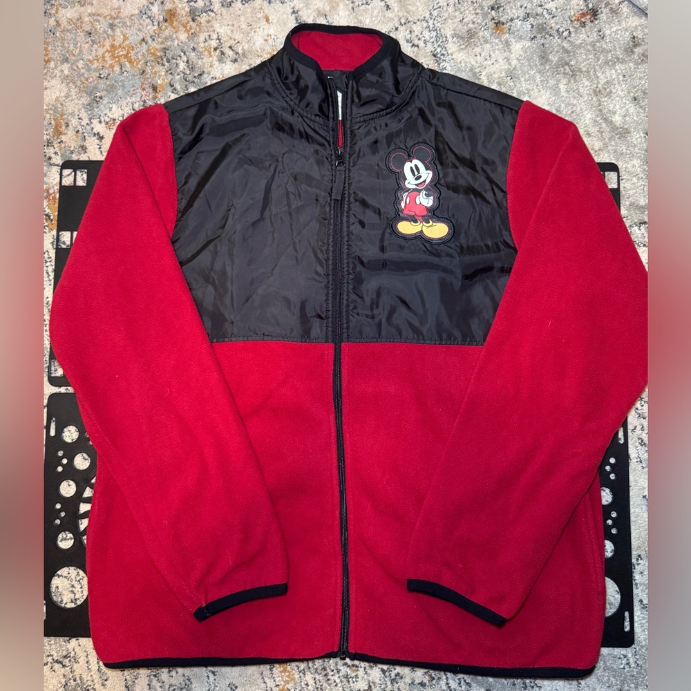 Disney Mickey Mouse Red Fleece Jacket (Size M)